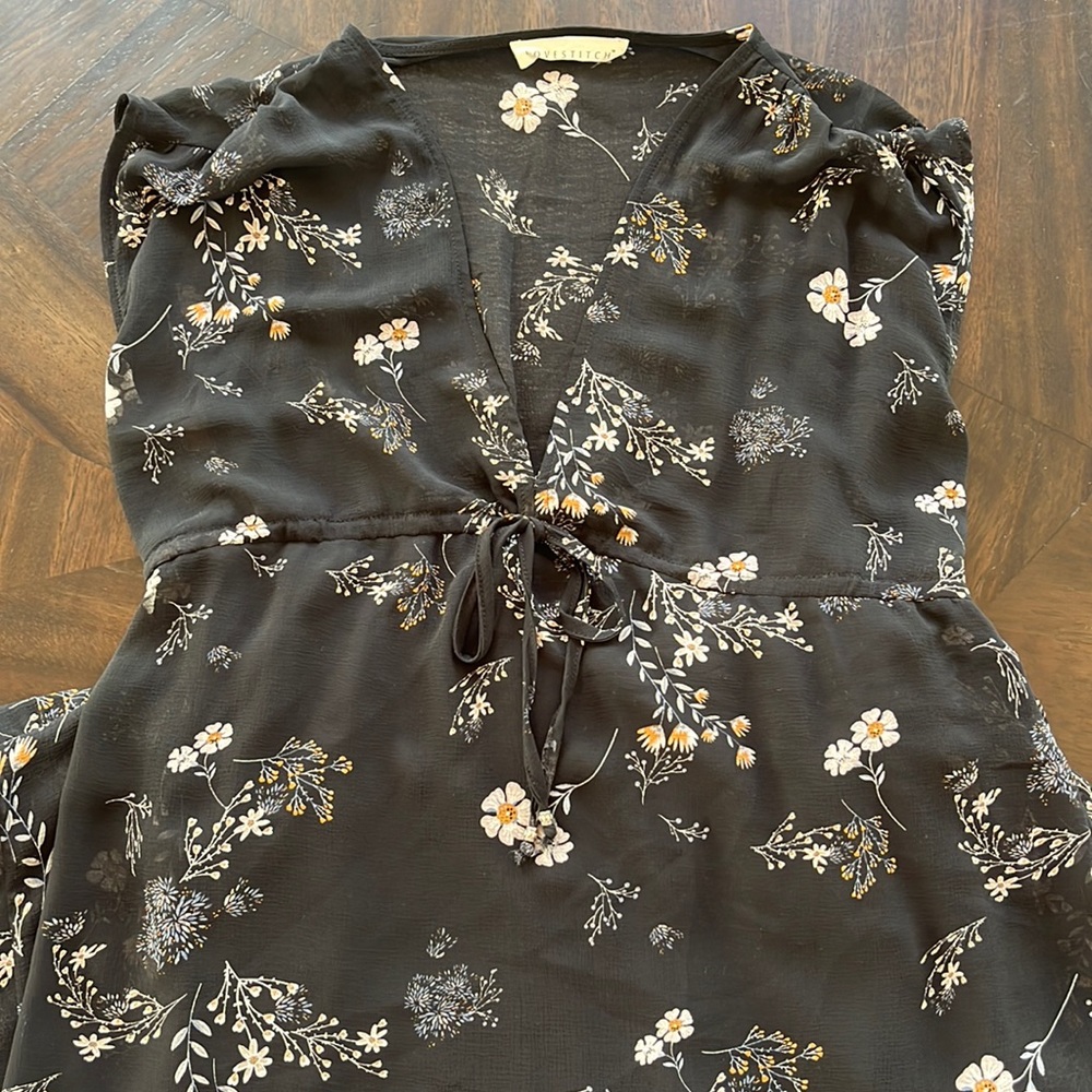 Maxi sheer floral dress